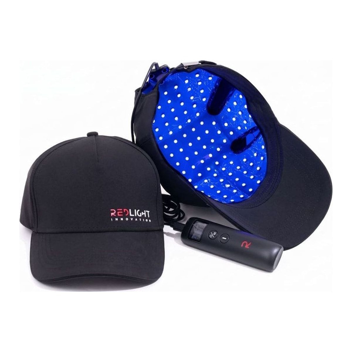 Close view of the Hat Pro panel with blue LEDs lit.